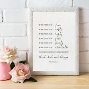 Wat ook is True sign Bible Verse Poster