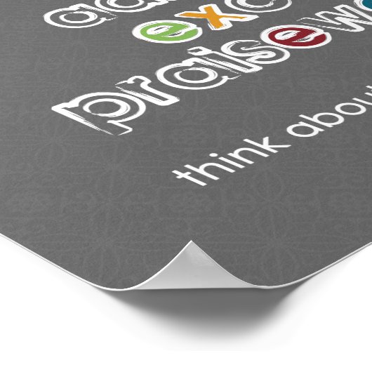 Wat ook: True Noble - Phil 4:8 Poster (Hoek)