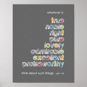 Wat ook: True Noble - Phil 4:8 Poster (Voorkant)