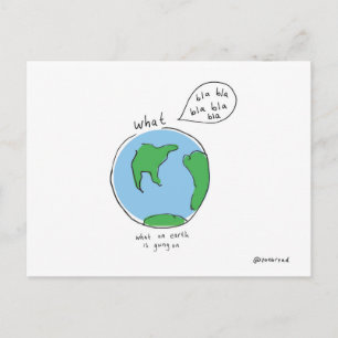 wat op aarde - briefkaart