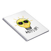 Wat Op Funny Licht Bulb Pun Notitieboek (Rechterzijde)