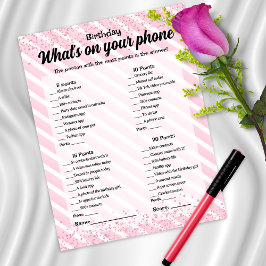 Wat op je telefoon Verjaardagsspel