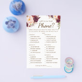 Wat op uw Kaart van het Spel van de Shower van de  (Enkel)