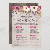 Wat op Uw Spel van het Vrijgezellenfeest van het R Kaart (Voorkant / Achterkant)