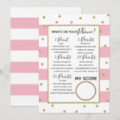 wat op uw telefoonspel van het vrijgezellenfeest o kaart (Voorkant / Achterkant)