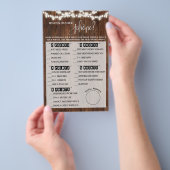 Wat op uw Westerne Spel van het Vrijgezellenfeest Flyer (Hand)