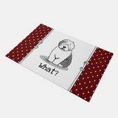 Wat? Oud Engels Sheepdog (Grey 1) Funny Deurmat (Schuin)