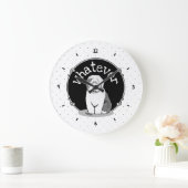 Wat? Oud Engels Sheepdog (Grey 1) Funny Grote Klok (Huis)