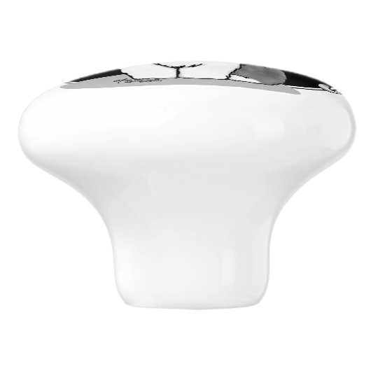 Wat? Oud Engels Sheepdog (Grey 1) Funny Keramische Knop (Zijkant)