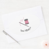 Wat? Ovale Sticker (Envelop)