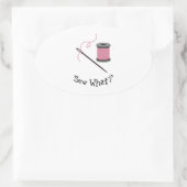 Wat? Ovale Sticker (Tas)