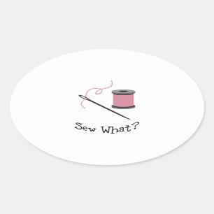 Wat? Ovale Sticker