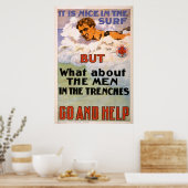 Wat over de Mannen in de Trenches (canvas) Poster (Keuken)