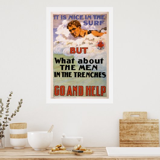 Wat over de Mannen in de (witte) Trenches Poster (Keuken)