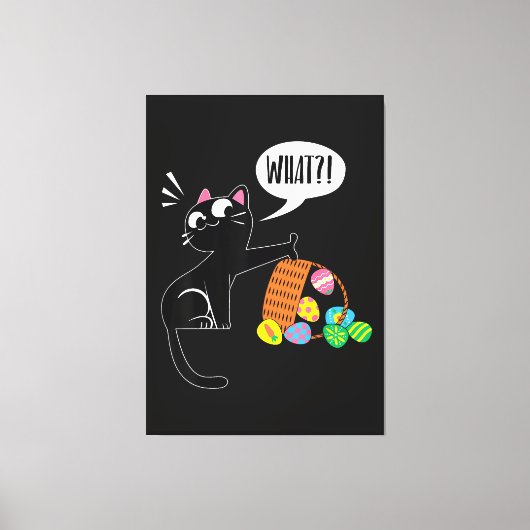 WAT ! Pasen Kat Canvas Afdruk (Voorkant)