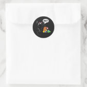 WAT ! Pasen Kat Ronde Sticker (Tas)