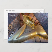 Wat Pho achterover leunende Boeddha Briefkaart (Voorkant / Achterkant)