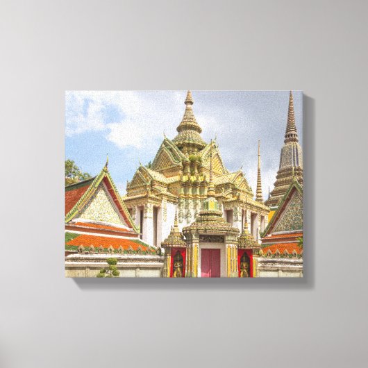 Wat Pho, Bangkok, Thailand Canvas Afdruk (Voorkant)