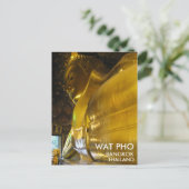 Wat Pho Reclining Golden Buddha Bangkok Thailand Briefkaart (Staand voorkant)