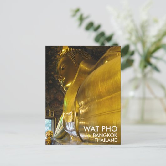 Wat Pho Reclining Golden Buddha Bangkok Thailand Briefkaart (Staand voorkant)