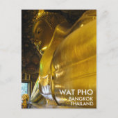 Wat Pho Reclining Golden Buddha Bangkok Thailand Briefkaart (Voorkant)