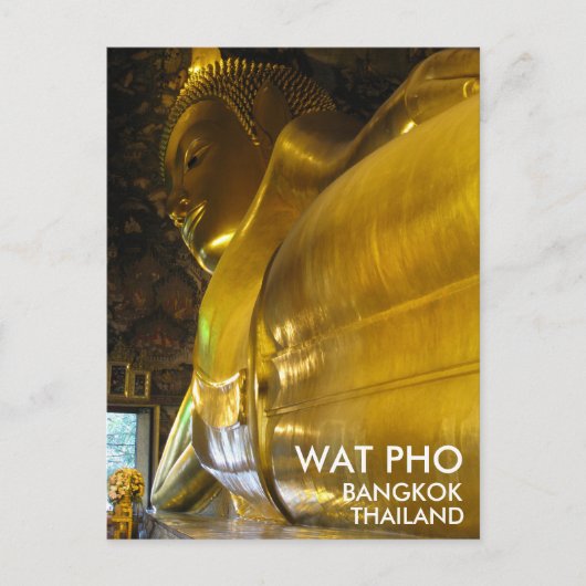 Wat Pho Reclining Golden Buddha Bangkok Thailand Briefkaart (Voorkant)