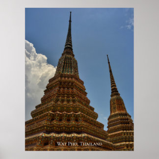 Wat Pho Stupa Padoga Temple Thailand Reizen Poster