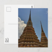 Wat Pho Stupa Pagode Tempel Thailand Reizen Briefkaart (Voorkant / Achterkant)