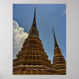 Wat Pho Stupa Pagode Tempel Thailand Reizen Poster