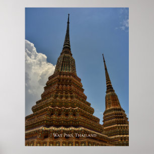 Wat Pho Stupa Pagode Tempel Thailand Reizen Poster