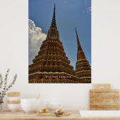 Wat Pho Stupa Pagode Tempel Thailand Reizen Poster (Keuken)
