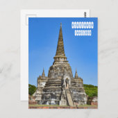 Wat Phra Sri Sanphet in het Ayutthaya Briefkaart (Voorkant / Achterkant)