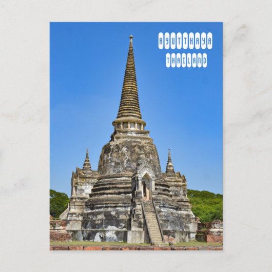 Wat Phra Sri Sanphet in het Ayutthaya Briefkaart (Voorkant)