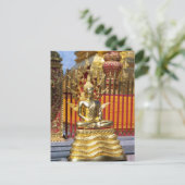 Wat Phrathat Doi Suthep Gold Buddha Briefkaart (Staand voorkant)