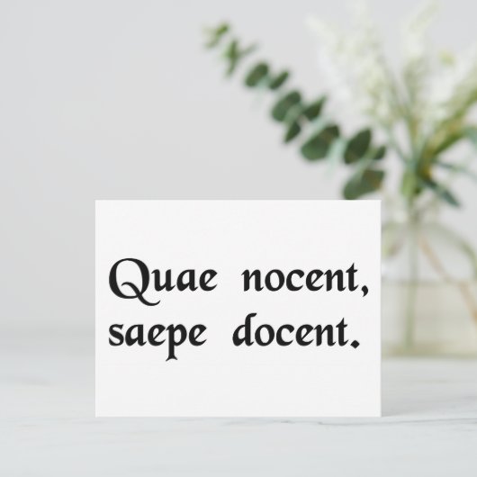 Wat pijn doet, geeft vaak instructies. briefkaart (Staand voorkant)