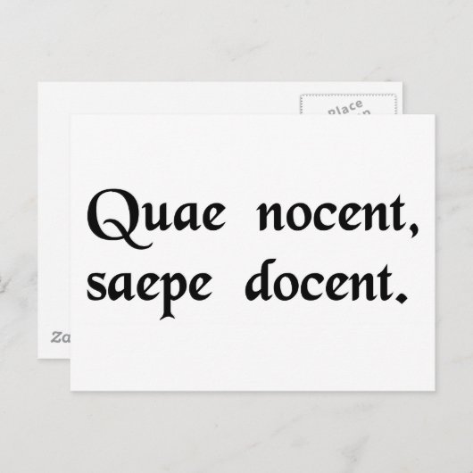 Wat pijn doet, geeft vaak instructies. briefkaart (Voorkant / Achterkant)