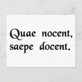 Wat pijn doet, geeft vaak instructies. briefkaart (Voorkant)