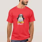 Wat? Pinguïn (Mannen rood) T-shirt (Voorkant)