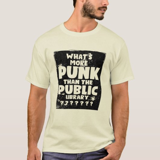 Wat Punk is dan de openbare bibliotheek T-shirt (Voorkant)
