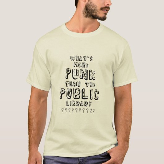 Wat Punk is dan de openbare bibliotheek T-shirt (Voorkant)