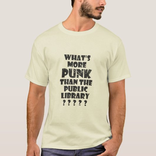 Wat Punk is dan de openbare bibliotheek T-shirt (Voorkant)