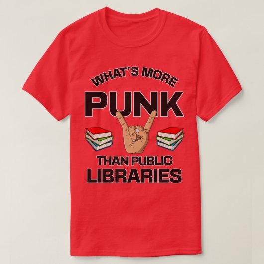Wat Punk is dan het overheidsbibliotheekfonds T-shirt (Design voorkant)