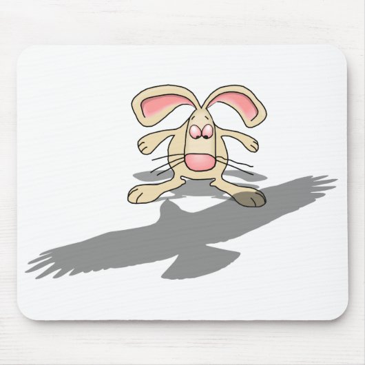Wat...? Rabbit Cartoon Mousepad Muismat (Voorkant)