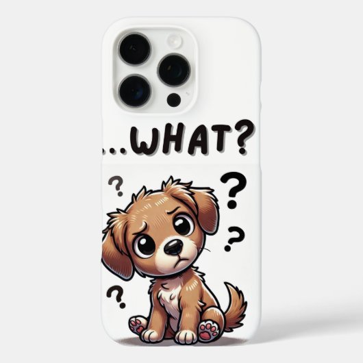 "... wat?" Schattige verwarde Cartoon puppy Case-Mate iPhone Case (Achterkant)