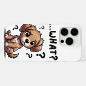"... wat?" Schattige verwarde Cartoon puppy Case-Mate iPhone Case (Achterkant (horizontaal))