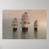 WAT SCHIP? 3 XIX-eeuwse schepen Poster (Voorkant)