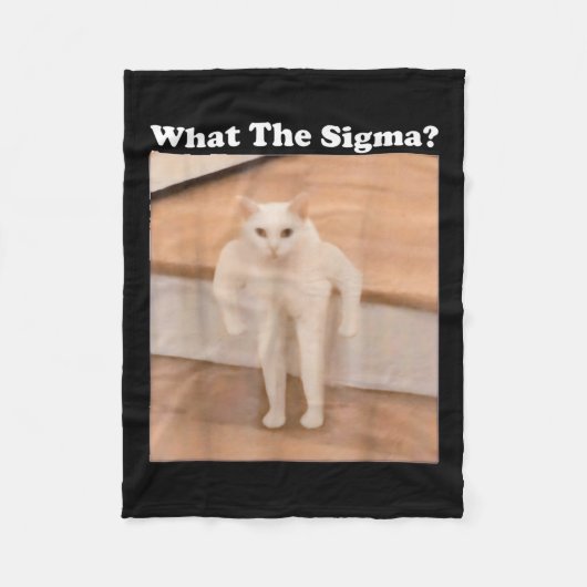 Wat Sigma Meme Cat Meme Internet Memes Funny Meme Fleece Deken (Voorkant)