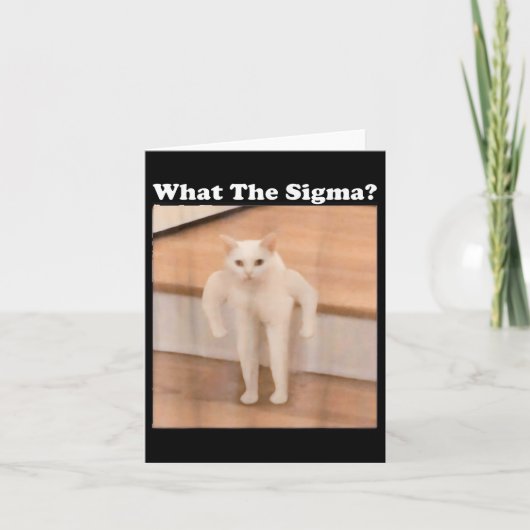 Wat Sigma Meme Cat Meme Internet Memes Funny Meme Kaart (Voorkant)