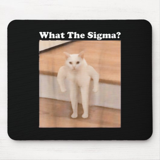 Wat Sigma Meme Cat Meme Internet Memes Funny Meme Muismat (Voorkant)