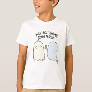 Wat spookt rondkomt rond Halloween grap T-shirt